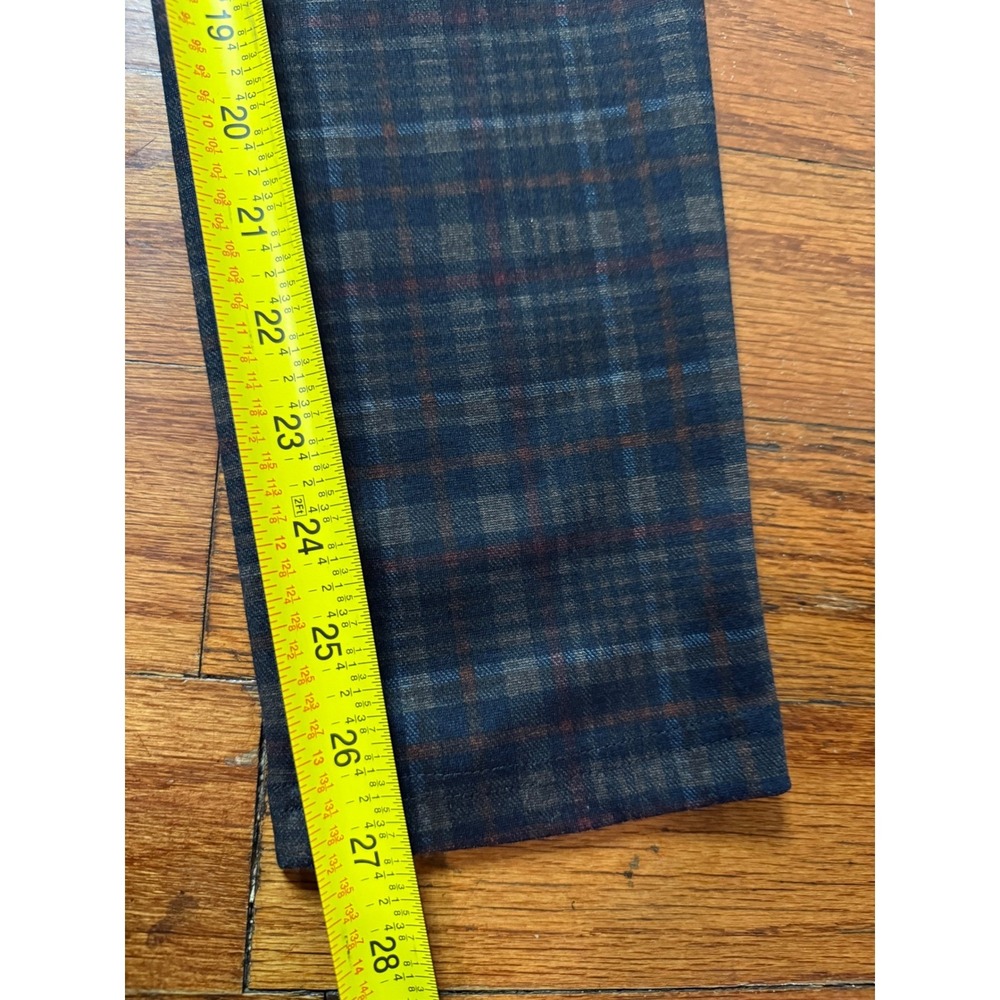 Sanctuary Grease Leggings Womens Medium Blue Grey Plaid Pull On Skinny Pants - Picture 7 of 8
